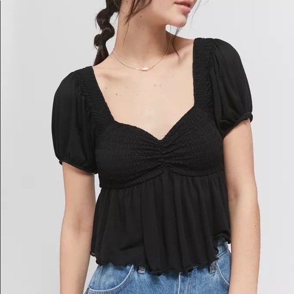UO Angelo Smocked Bodice Top